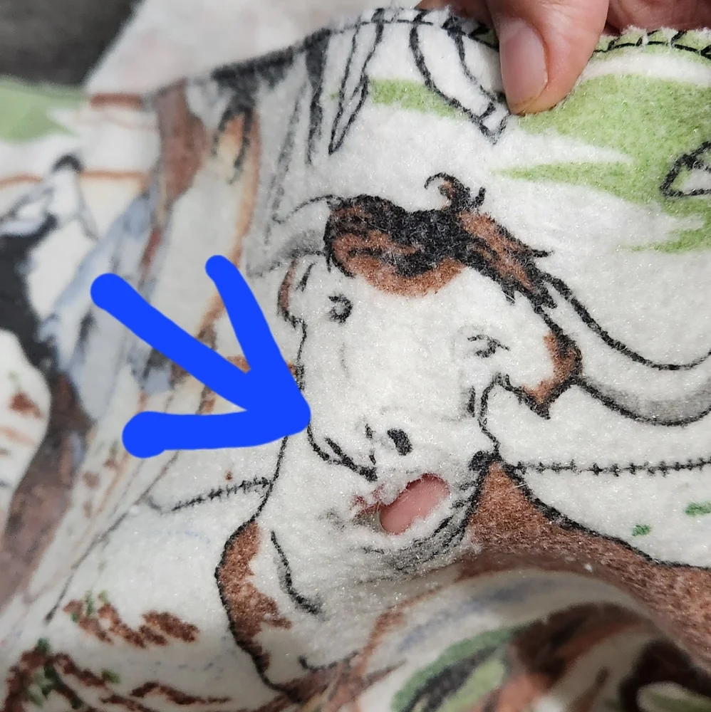 Vintage Federal Marshall Wild West fleece blanket 78in. L x 73in. W